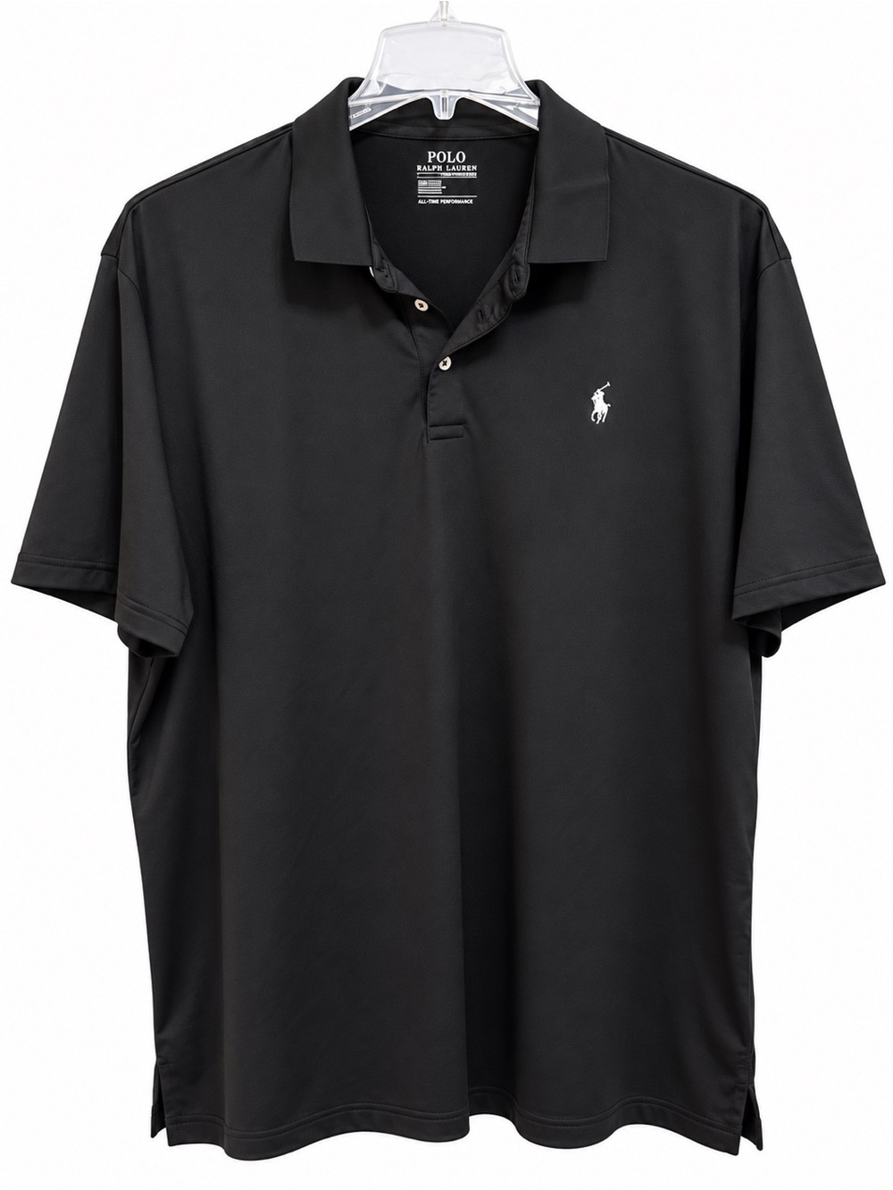 Polo by Ralph Lauren Black Short-Sleeve Polo with White Logo